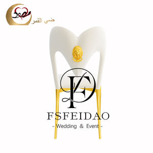 Chaise de banquet moderne en acier inoxydable et velours pour réceptions d'événements et banquets de mariage commerciaux - Product Image 2