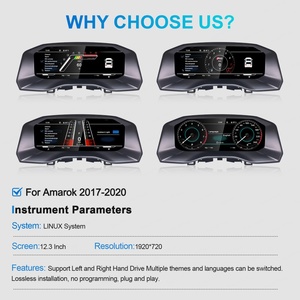 <b>For</b> Volkswagen VW Amarok 2017-2020 Auto Meter Navihua Linux System LCD <b>Digital</b> Cluser Wireless Carplay <b>Speedometer</b> Cluster Panel - Product Image 3