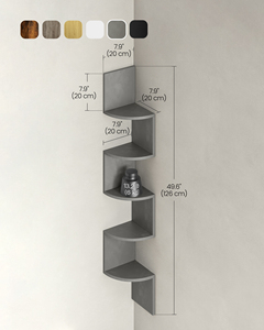 Estante de esquina <span class=keywords><strong>VASAGLE</strong></span>, estante de pared flotante de madera de 5 niveles para sala de estar y dormitorio - Product Image 4