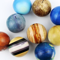 Petites boules anti-stress en mousse souple en PU, personnalisables avec logo, fabrication mondiale, mini boules de planète en mousse solide, boules rebondissantes DIY