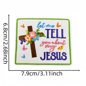 ברזל על אמונה על פני פחד תיקון רקמת jesus לחצות את הכובע הניתנת להתאמה אישית טלאים - Product Image 6