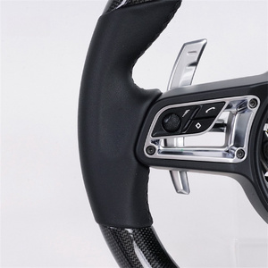 Pour Porsche Panamera Macan Cayenne <span class=keywords><strong>918</strong></span> 911 718 970 971 958 personnalisé en Fiber de carbone cuir volant de voiture accessoires de voiture - Product Image 3