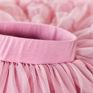 Новое детское шифоновое бальное платье принцессы, тюлевое платье-пачка, юбка-туту для девочек, праздничное платье с выпуклой сетчатой поверхностью, европейский балетный стиль - Product Image 4