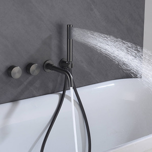 Ensemble <span class=keywords><strong>de</strong></span> douche encastré en laiton rond, <span class=keywords><strong>baignoire</strong></span> chaude et froide cachée en or brossé, ensemble <span class=keywords><strong>de</strong></span> douche XR7866 - Product Image 3