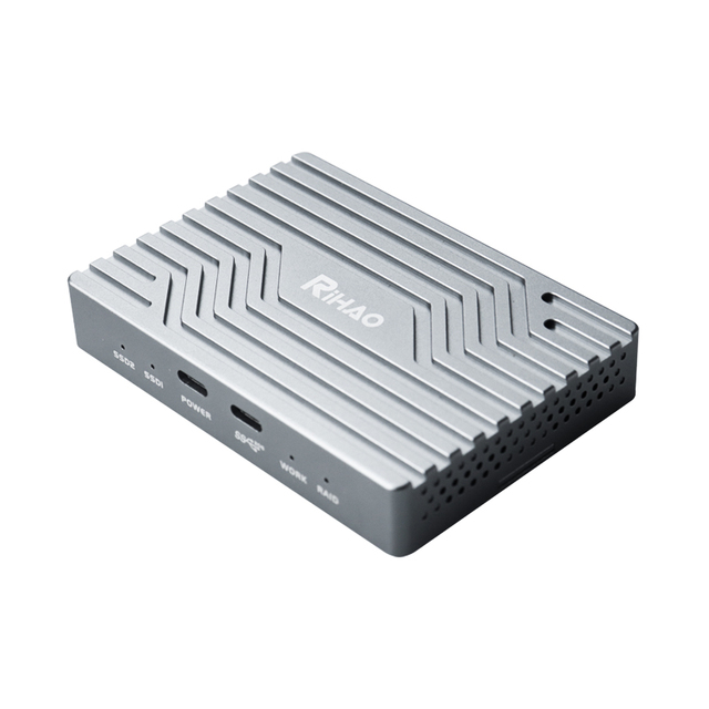 RiHAO Dual-Bay 20Gbps RAID Array Enclosure, 4 Modes, Turbo Fan JMS586R Chip