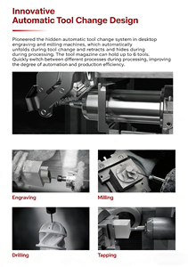 Centro de Mecanizado de 5 Ejes Xhorse Xm-100, Fresadora Automática de Metal con Control USB para Procesamiento de Aluminio - Product Image 3