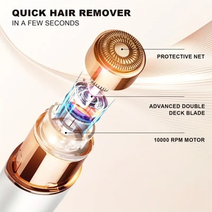 Depiladora Eléctrica Recargable 2 en 1 Sin Dolor, Depiladora Nasal y Afeitadora/Recortadora Facial para Mujer, Herramienta de Depilación Doméstica - Product Image 4