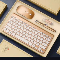 Coffret Cadeau d'Affaires 2026 Personnalisé avec Logo – Clavier et Tasse Thermos Dorés – Idéal pour Fournisseurs de Bureau et Promotion en Gros