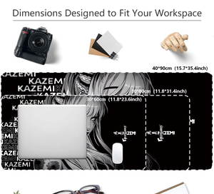 Alfombrilla de Ratón y Teclado Extragrande para Juegos, para PC/Laptop, Tamaños XL y XXL, Antideslizante, de Alta Definición, con Diseño Moderno y Femenino en Negro para Gamers - Product Image 2