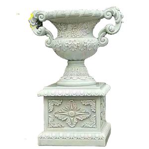 <span class=keywords><strong>Maceta</strong></span> de jardín de piedra duradera de estilo occidental de mármol de lujo <span class=keywords><strong>para</strong></span> diseño de paisaje de calle al aire libre <span class=keywords><strong>para</strong></span> lugares públicos de Hotel - Product Image 1