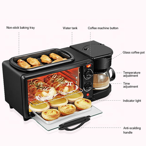 <span class=keywords><strong>Horno</strong></span> <span class=keywords><strong>Eléctrico</strong></span> Multifuncional 3 en 1 de Gran Capacidad (9L) para Desayunos, <span class=keywords><strong>Cafetera</strong></span> <span class=keywords><strong>y</strong></span> <span class=keywords><strong>Horno</strong></span> para Pizzas <span class=keywords><strong>con</strong></span> Tapas Integradas - Inventario de Fábrica - Product Image 1