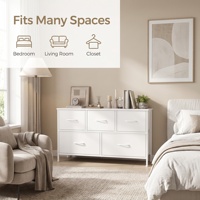 Organiseurs de placard et armoire de rangement pour vêtements SONGMICS HOME, commode en tissu, commode à 5 tiroirs