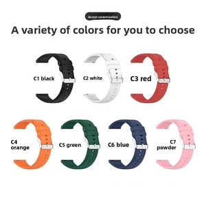 Correa de Reloj de Silicona de 20mm 22mm Estilo Marino con Hebilla Universal, Correa Plana con Extremo Recto para <span class=keywords><strong>Huawei</strong></span> Watch 3 <span class=keywords><strong>GT3</strong></span> - Product Image 4