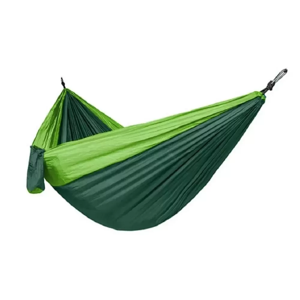 Outdoor Reizen Draagbare Dubbele Camping Nylon Hangende Hangmat Met 2 Riemen