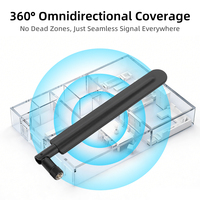 Antena WiFi 4G LTE con interfaz roscada, 5dBi de alta ganancia, banda ancha, tipo omni de hoja plana de goma para router, módem, OEM, personalizada