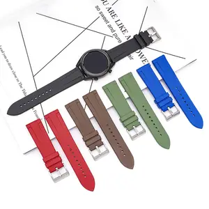 Watchband üreticisi 20mm 22mm hızlı bırakma yedek Casio saat kordonları için Seiko için FKM kauçuk İzle sapanlar