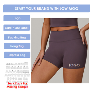 Shorts Deportivos de 3 Puntos con Control de Abdomen y Levantamiento de Glúteos, Elásticos en 4 Direcciones, Transpirables, Ligeros, de Nailon/Spandex para Entrenamiento - Product Image 2