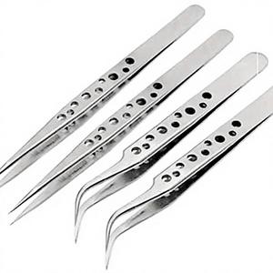 Pinzas para Cejas y Pestañas ASAPfriendly Acute Angle Beauty de 10 mm, de Acero Inoxidable, Duraderas, con Punta Dentada de Precisión - Product Image 1