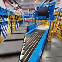 Truelisort Nouveau système de tri à bande croisée réglable à commande PLC, équipement industriel en acier inoxydable avec convoyeur en caoutchouc pour la logistique de vente au détail