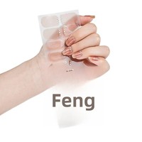 22 autocollants semi-durcis en gel pour ongles, en PU, couleur unie, enveloppes de vernis à ongles longue durée, couverture complète, décoration d'ongles