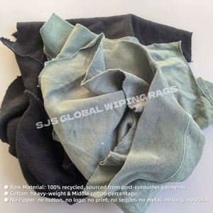 Trapos de limpieza industriales de algodón precortados, 100% algodón suave, 25LB 50LB, trapos de forro polar de colores, limpiadores tipo sudadera para limpieza - Product Image 4