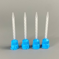 MBH 03-16S Nozzle Aplikator Pencampur Statis Lem Biru Mini Epoxy Tip Tabung Pencampur Otomotif Robot Sekrup Bayonet Perekat 3.2-16