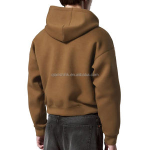 Sweat à capuche oversize en molleton français, 100% coton, de qualité supérieure, avec fermeture éclair, pour streetwear, fabriqué par des designers - Product Image 5