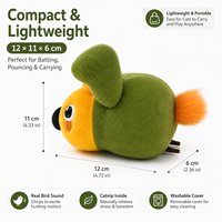 Jouet interactif pour chat en peluche, à mouvement automatique, avec fonction de nettoyage des dents, rechargeable par USB, design de dessin animé, pour chat moderne, inspiré de l'instinct de chasse