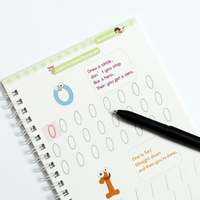Encre réutilisable, 5 recharges, porte-stylo, cahier d'écriture, cahier de pratique des mathématiques avec stylo, ensemble de stylos Sank Magic Book