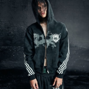 Sweat-shirt à capuche en coton 100% de haute qualité avec logo personnalisé, anti-boulochage, anti-plis, pour homme - Product Image 4