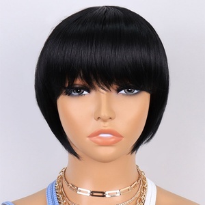FH Wholesale Natural <b>Black</b> Short bob High Temperature Synthetic <b>Wigs</b> - Product Image 4