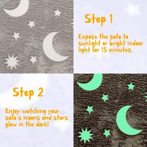 Kingworth Sofá Convertible 2 en 1 Sofá para Niños que Brilla EN LA Oscuridad Sillas para Niños Pequeños Sofá para Sala de Juegos - Product Image 3