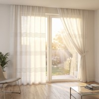 Voilages en tissu slub 140 GSM pour salon et hôtel, occultants et semi-occultants, haute protection UV