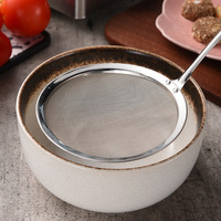 Outils de cuisine en gros passoires en acier inoxydable maille vidange graisse filtre cuillère mousse cuillère soja lait passoire huile passoire
