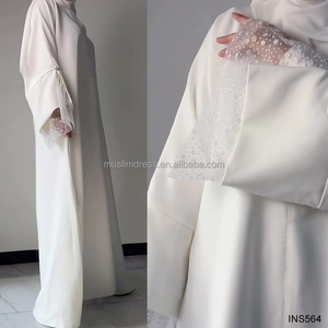 2026 White Sleeve Lace <strong>Abaya</strong> Dress Custom Design Dubai Style Loose Robes <strong>Abaya</strong> Manufacturers - Product Image 3