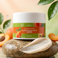 Gommage visage à l'abricot WNU OEM, Centella Asiatica, nettoyage des pores, nettoyage en profondeur, exfoliant, hydratant, blanchissant, pour tous types de peau
