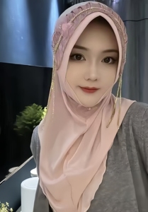 Hijab in Chiffon con Nappe e Frange, Stile Arabia Saudita Dubai, Sciarpa Islamica Turca per Uso Quotidiano - Product Image 4