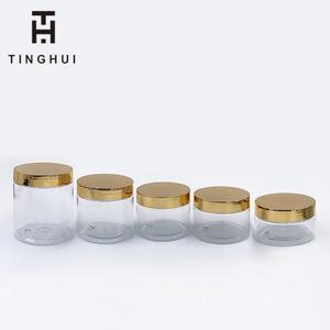 ขวดพลาสติก PET สำหรับเครื่องสำอาง ขนาด 4oz 8oz 16oz 20oz 22oz 33oz พร้อมฝาสีทอง/สีเงิน สำหรับบรรจุภัณฑ์ครีมบำรุงผิว ขายส่ง - Product Image 2