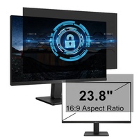 Filtre de protection d'écran anti-regard indiscret 2 voies, anti-lumière bleue, anti-rayures pour moniteur LG 23,8 pouces 16:9 grand écran