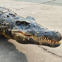Modèle de crocodile animatronique personnalisé pour parc d'attractions, robot animal automatique à marche autonome