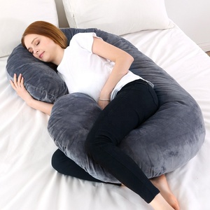Almohada de maternidad de algodón de alta calidad, cojín de embarazo de cuerpo completo en forma de U para <span class=keywords><strong>mam</strong></span>á, 2021 - Product Image 4