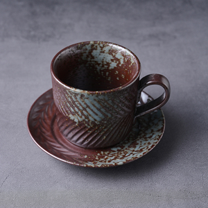 Café fournitures directement personnalisé <span class=keywords><strong>poterie</strong></span> grossière tasse à café ensemble en gros rétro argile expresso café Latte tasse - Product Image 2