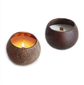 Handmade Matte <b>Coconut</b> <b>Shell</b> Candle Holder Eco Friendly Tealight Decorative Home Decor - Product Image 3