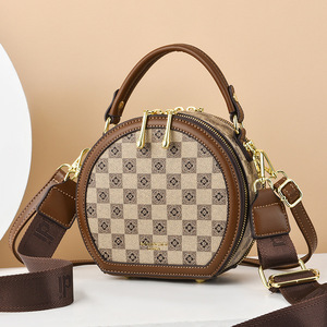 Nuevos Bolsos Redondos de Diseñador, Bolsos de Mano de Piel Sintética de Vacuno para Mujer, Bolsos de Hombro de PU de Buena Calidad para Dama - Product Image 2