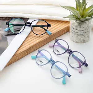 2024 Crianças Olho Quadros De Vidro Confortável Soft Silicone Nose Pad Óculos Ópticos Óculos Personalizados para Crianças Óculos Quadros