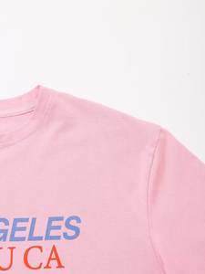 Camiseta con Estampado de Letras Rosadas de Primavera 2026, Personalizada, Cuello Redondo, Algodón de Bambú, para <span class=keywords><strong>Mujer</strong></span>, OEM/ODM por Fábrica de Ropa China - Product Image 6
