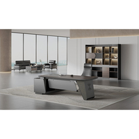 Fabbrica di Mobili per Ufficio KMJ, Scrivania Direzionale di Lusso a Forma di L, Design Moderno di Alta Gamma per Manager e CEO