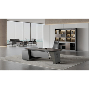 Fábrica de Muebles de Oficina KMJ, Escritorio Ejecutivo en Forma de L de Diseño Moderno de Alta Gama para Gerentes y Directores, Escritorio de Oficina de Lujo - Product Image 3