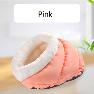 Мягкие лежанки для кошек, моющиеся Тапочки в форме пещеры, гнездо для кошек, щенков, собак, персонализированная кровать для питомцев - Product Image 4