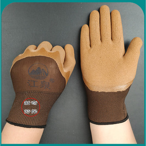 Jiangquan Latex Foam Work <b>Gloves</b> Full Hanging Anti Slip Breathable Construction Safety <b>Gloves</b> - Product Image 3